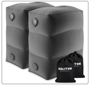 NWT Inflatable Foot Rest Pillow for Air/Car Travel 2-Pack